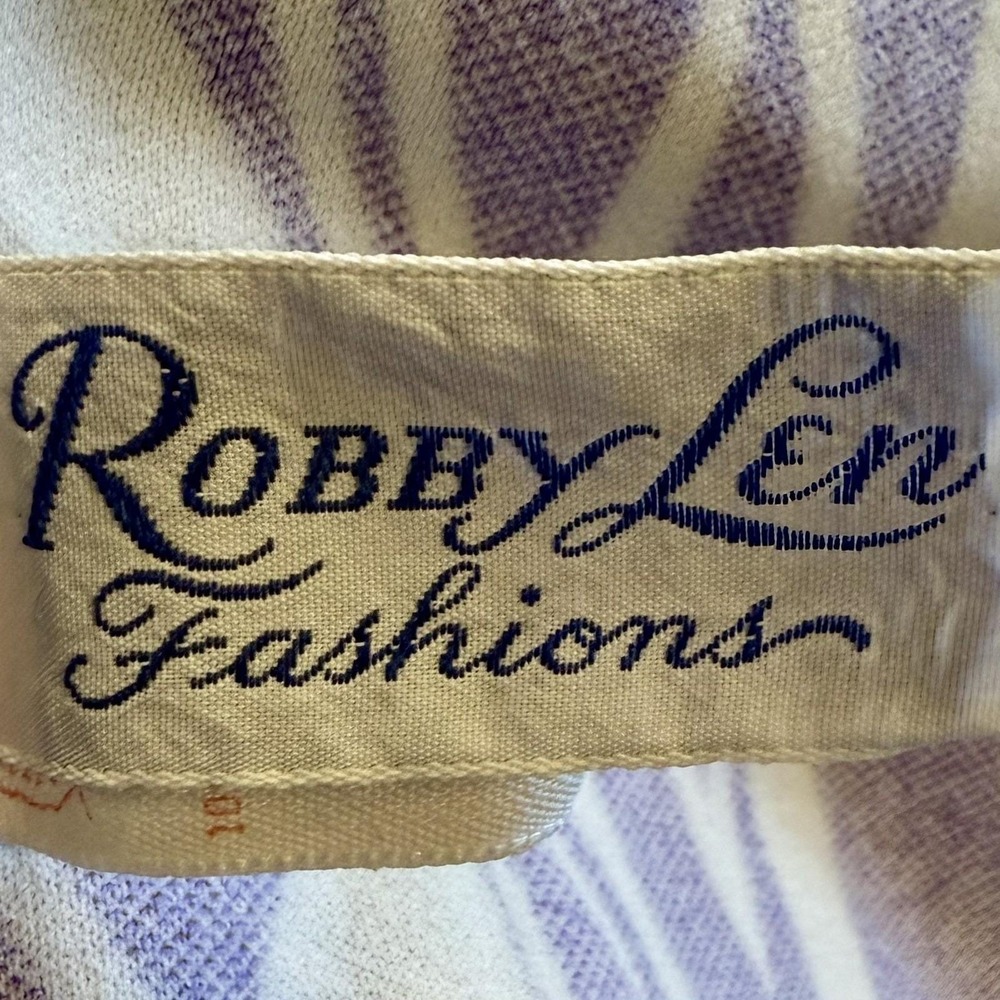 Vintage 1960s Robby Len Swimsuit Dress PURPLE Dragonfly Sz L 11/12‎ Union Tag - Picture 7 of 9